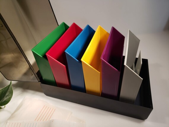 Vintage Colorful Floppy Disk Holder // SRW Model Minidex