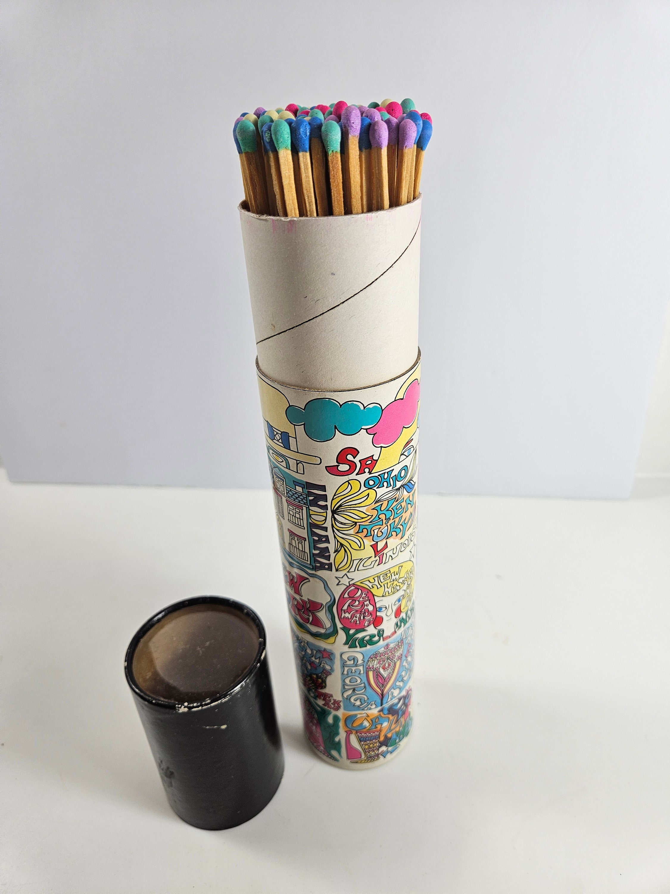 激安通販 1960s Vtg Long Japan in Made Case, Round in Matches コレクション