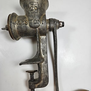 vtg meat grinder, Keystone No. 20 // made in USA
