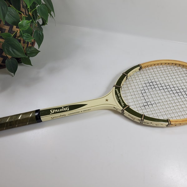 vtg Wood Tennis Racquet, Spalding, Pancho Gonzales // Wood Rackets Sports Decor // Woodstar