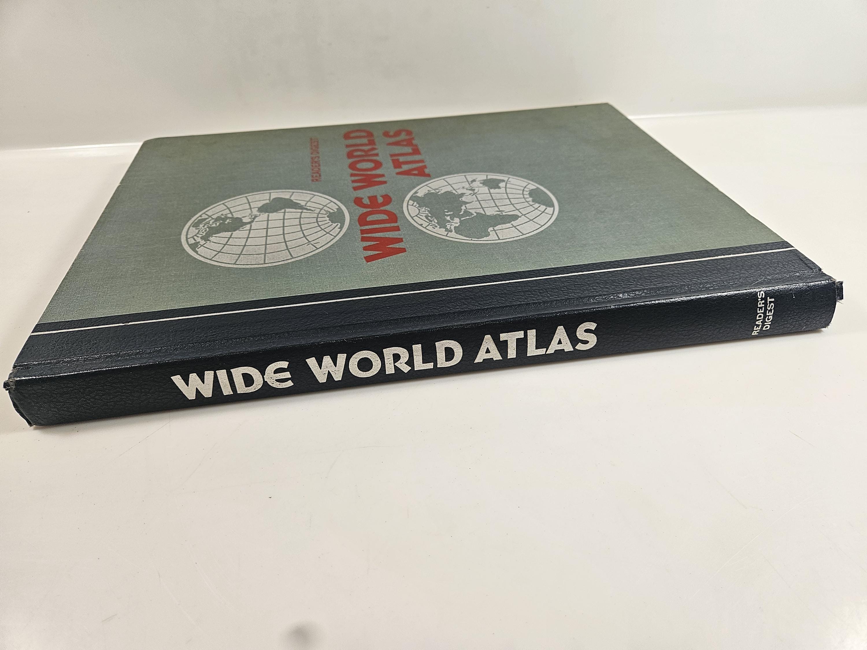 1981 Wide World Atlas, Color Maps on Matte Paper, Hard Cover // 15 X 11 ...