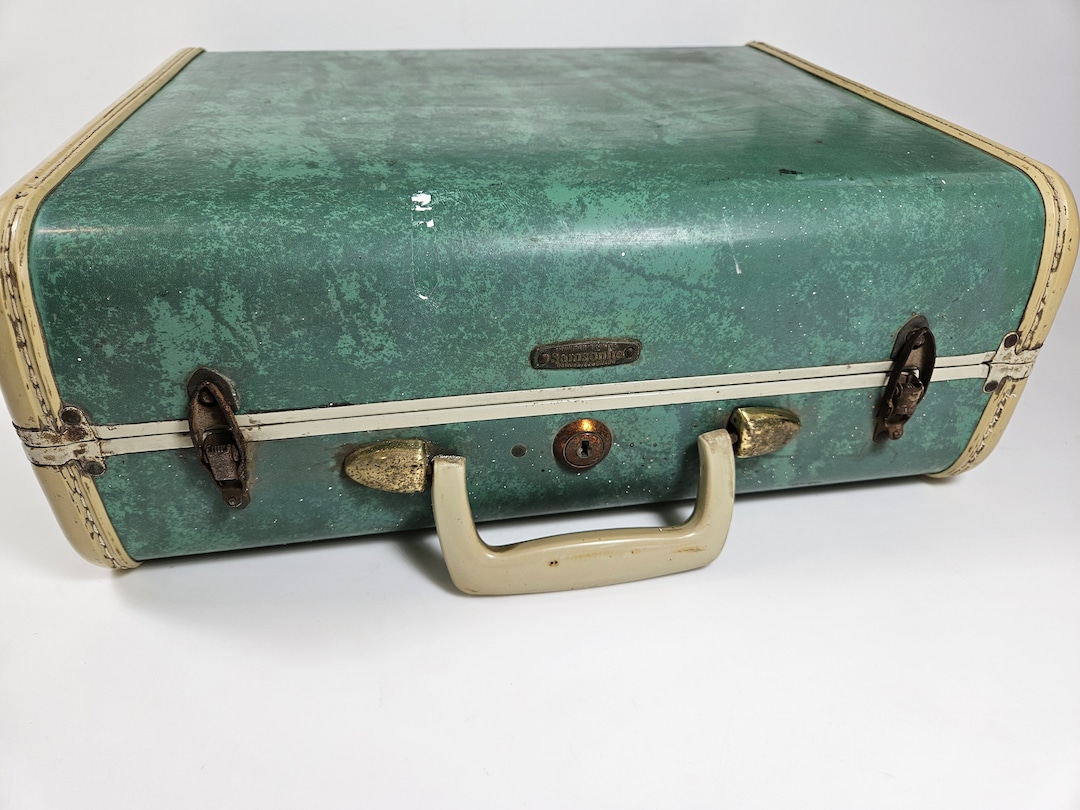 Samsonite Briefcase Vintage Green Samsonite Luggage Vtg 1940s