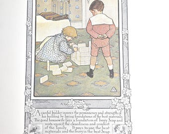 5 antique Ivory Soap ad re-prints, each 11 x 14 inches cardstock