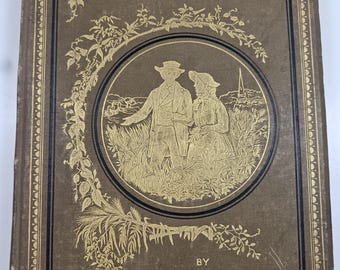 1882 Farm Ballads, beautiful antique hard cover book