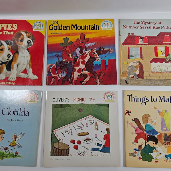 vtg 70s-80s children's books, you choose your books // The Best Book Club Ever Books // square paperbacks