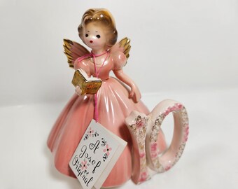 vtg Josef Originals Birthday Angel Age 10 with original poem cardstock tag and stickers