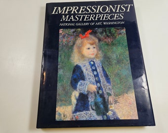 vtg art book, Impressionist Masterpieces // National Gallery of Art, Washington // 1985, hardback, 128 pages // many color prints