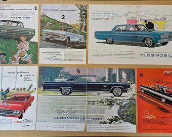 Vtg Mercury, Olds, Ford, Dodge, Honda 1961-62 magazine ad, choose your vehicle // full page 13.5 x 10.5 inches or bigger // original pages