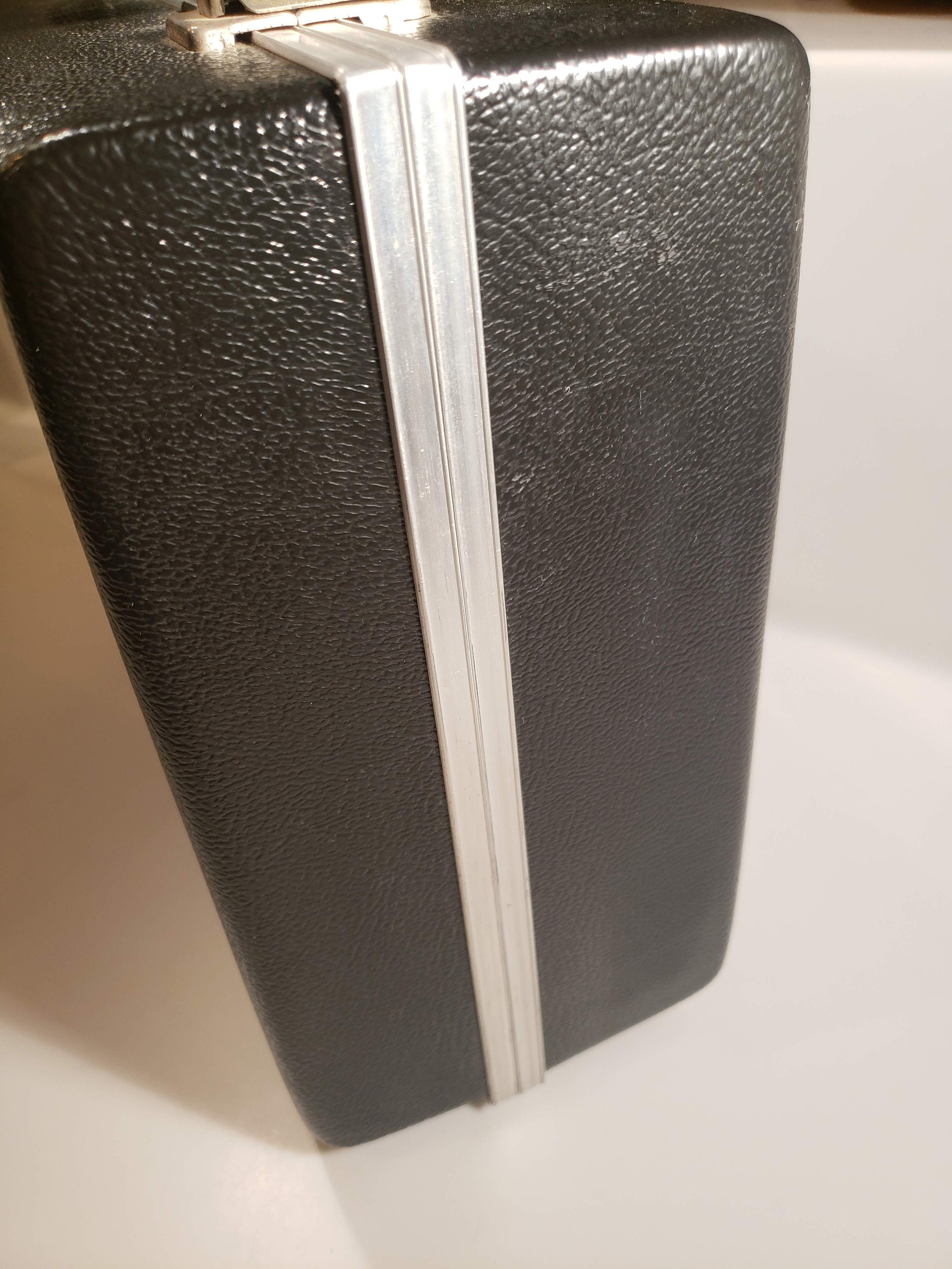 Vintage Black Plastic Briefcase Type Box Lightweight 15 X Etsy