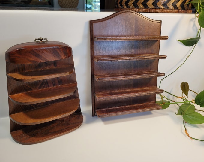Small Vintage Wood Wall Shelf 2 Choices // 8 Inches Tall With - Etsy