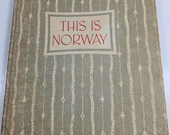 vtg This Is Norway book, hardcover, 1949