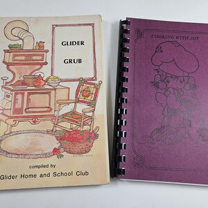 Two local, hand-collected favorite recipe books, 1980s-90s // tons of great, simple recipes