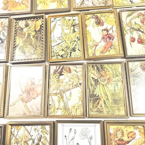 You choose- tiny framed Fairy Art Print in vtg, tarnished frame // 6 x 5 inches and smaller frames // ready to hang