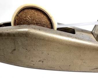 Large industrial vintage metal tape dispenser, gold, Scotch brand // Model C-23 // 9.75 x 4 x 3.5 inches // weighs 4.8 pounds