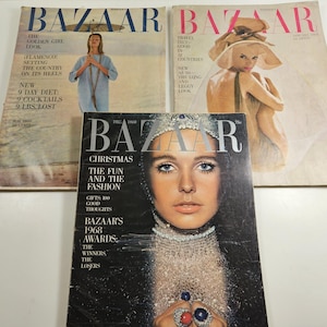 for choice, 1960s Harper&#39;s Bazaar Magazine issues // Jan 1960, May 1960, Dec 1968