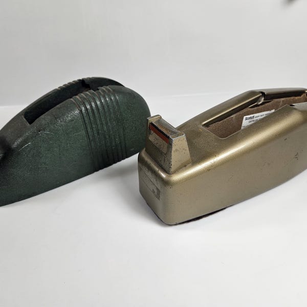 Elige tu dispensador de cinta vintage de metal de hierro fundido industrial grande, marca Scotch // faltan los tambores // pesa 4,25 libras