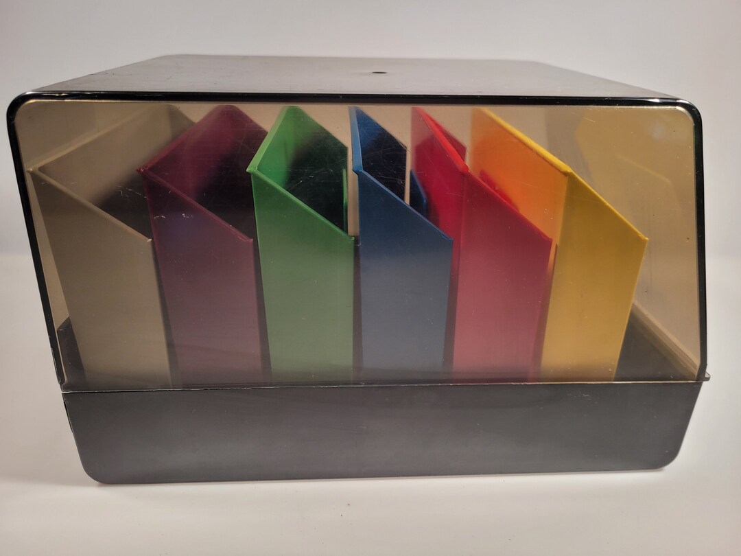 Vintage Colorful Floppy Disk Holder // SRW Model Minidex Made Etsy