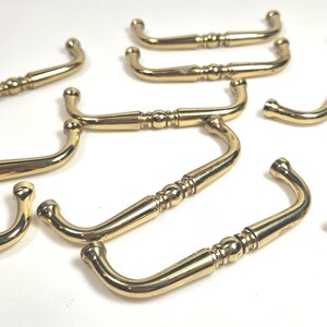 vtg brass handles, you choose size and quantity // 3.5 and 3 inch wide handles