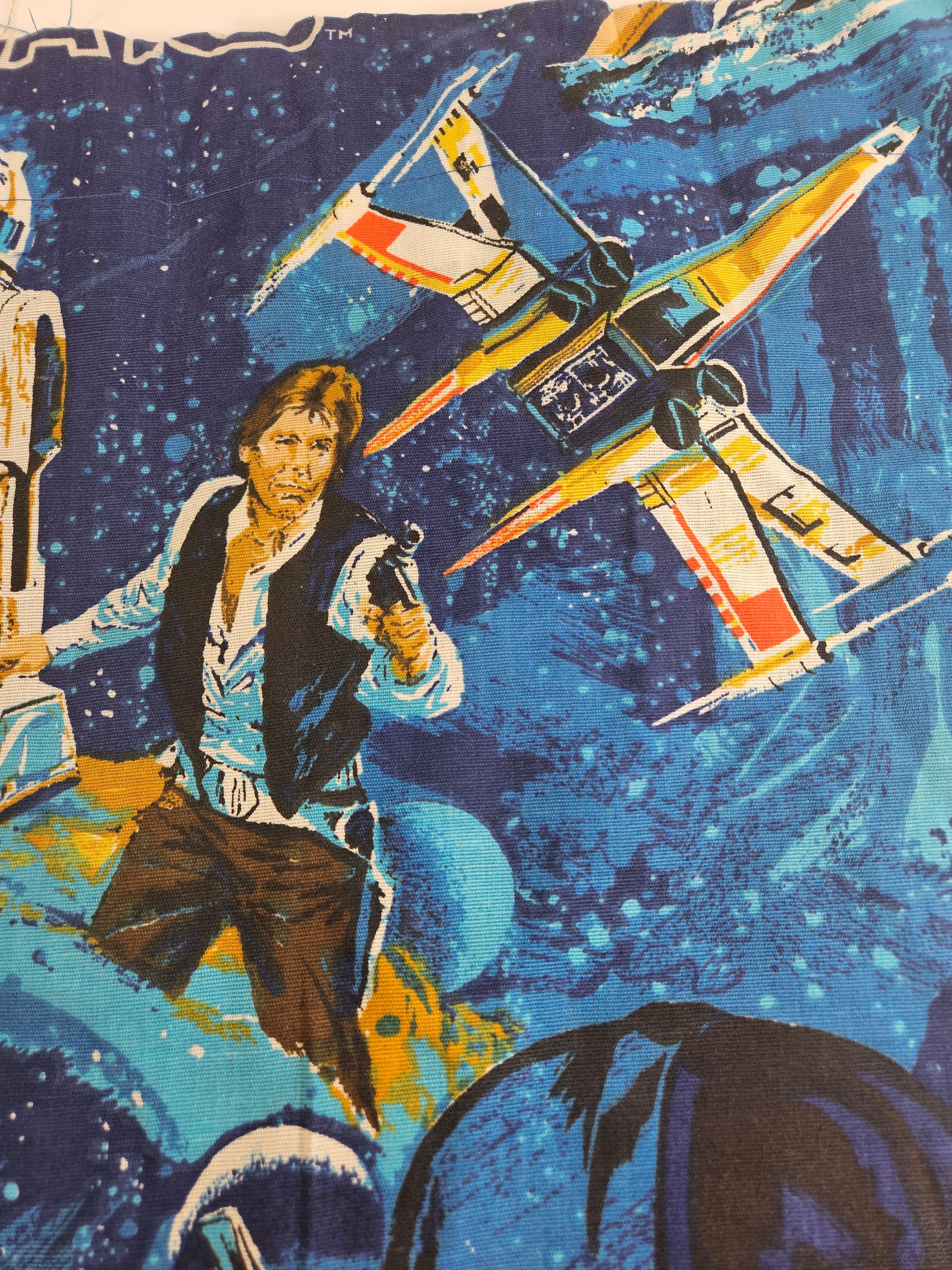 Pair of Vtg 70s-80s Star Wars Curtains // Each Panel 40