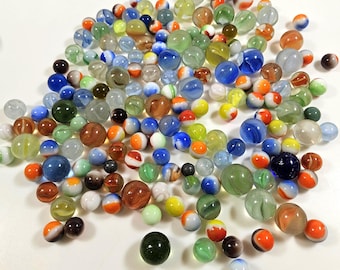 3 pounds of assorted glass marbles