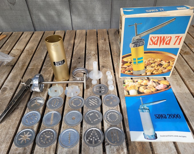Vintage SAWA 2000 Deluxe Cookie Press // Made in Sweden Retro Etsy