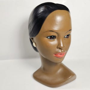 vtg Mid Century Polynesian Woman sculpture by Marwal, ceramic or similar  // 8.5 inches tall