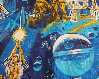 Pair of Vtg 70s-80s Star Wars Curtains // Each Panel 40