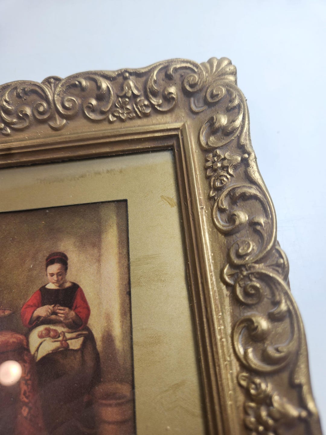 Vtg Floral Gold Picture Frame for a 5 X 4 Inch Photo, Glass Cover - Etsy