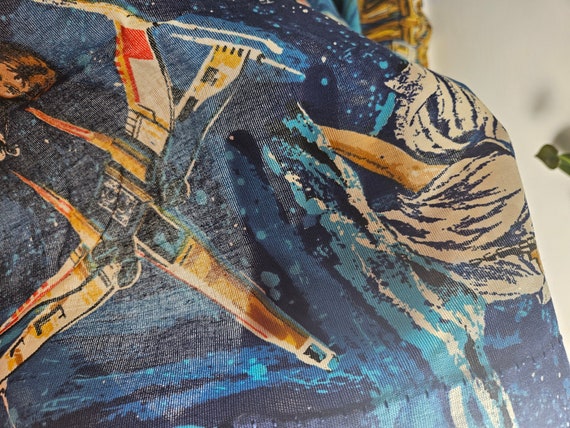 Pair of Vtg 70s-80s Star Wars Curtains // Each Panel 40