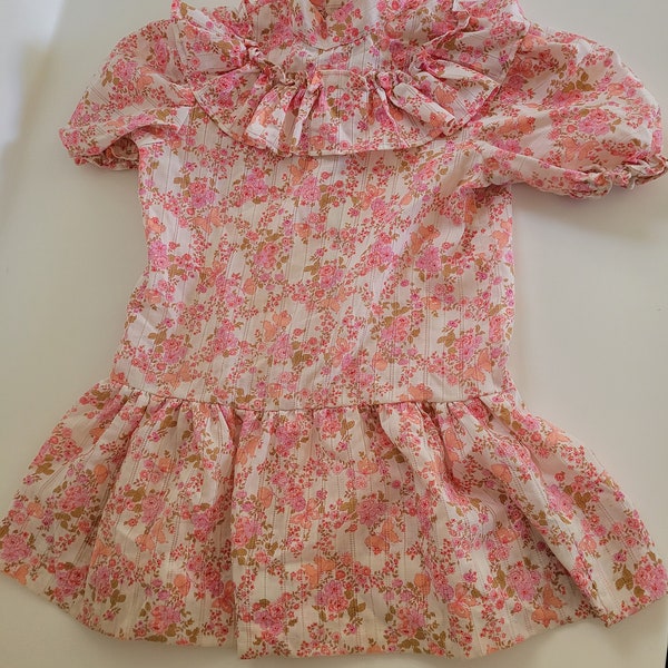 vtg 1960s-1970s handmade dress, estimated size 4T