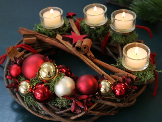 Traditional German Advent Wreath - An Advents Kranz to Count the