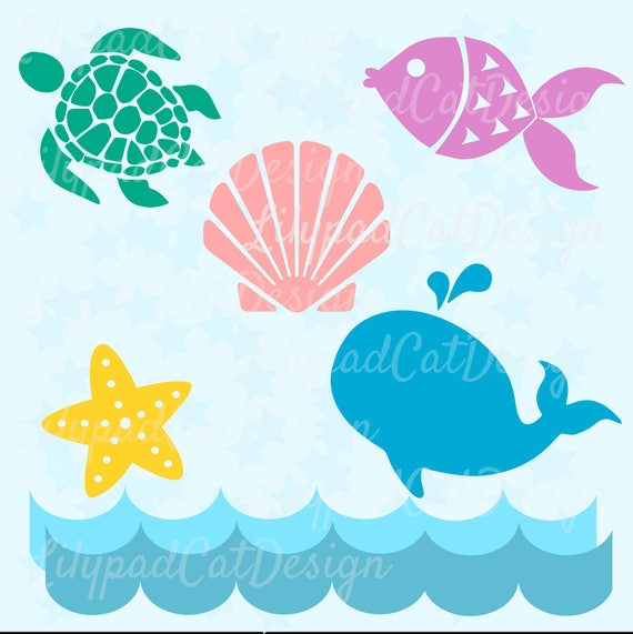 Download Free Ocean Bundle Svg Ocean Cut File Ocean Dxf Birthday Svg Etsy SVG Cut Files