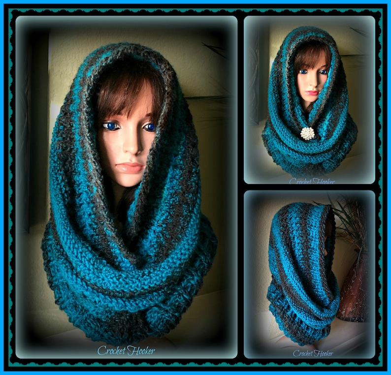 PATTERN Crochet, Ice-Kissed, Hooded, Cowl image 1