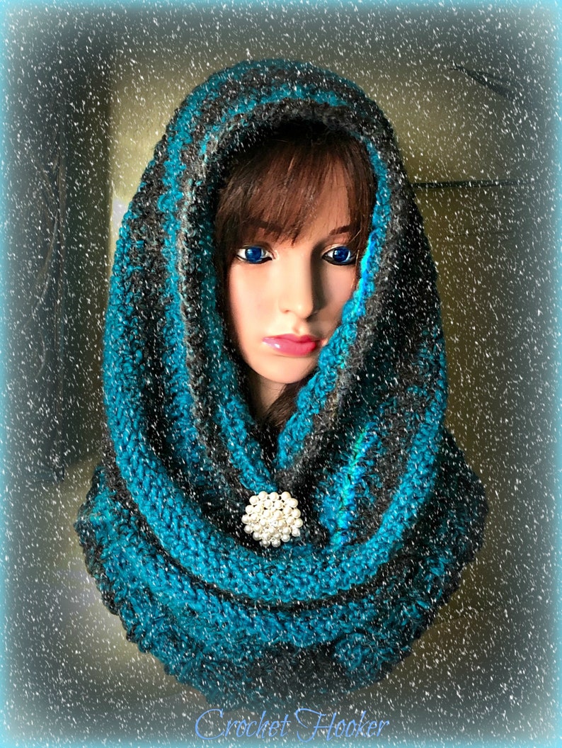 PATTERN Crochet, Ice-Kissed, Hooded, Cowl image 2