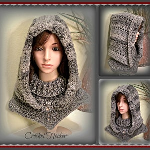 PATTERN Capuche Turtleneck, crochet, hooded, cowl, headgear