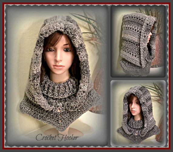 Hooded turtleneck top
