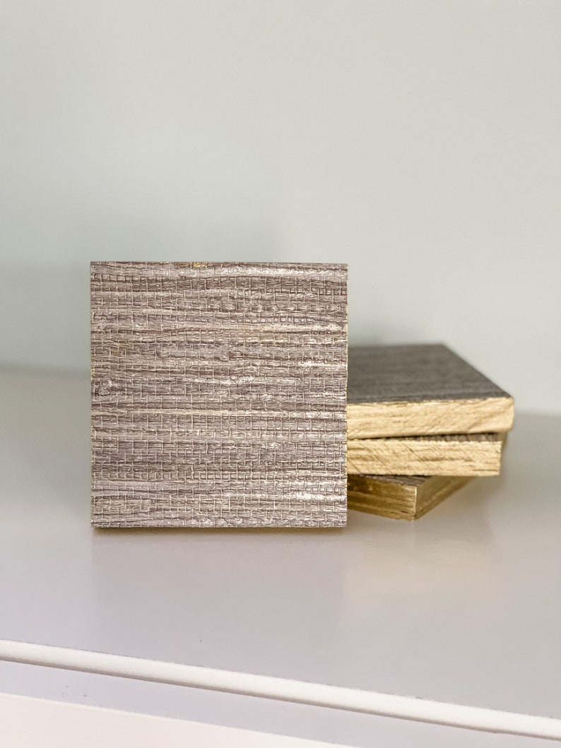 SaltAndGrainHome Faux Grasscloth Coasters - Thumbnail 4