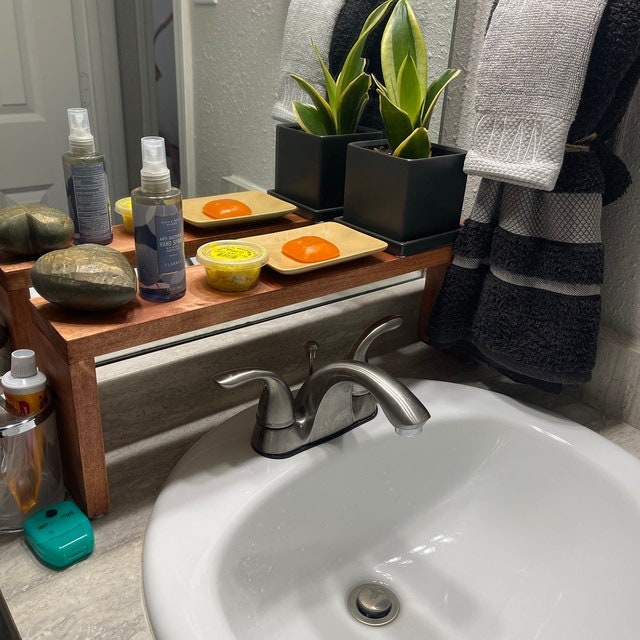 ORZ Bathroom Shelf Organizer Kitchen Over the Sink Shelf Washbasin Soap  Holder Spice Rack Sink Caddy Countertop Rack