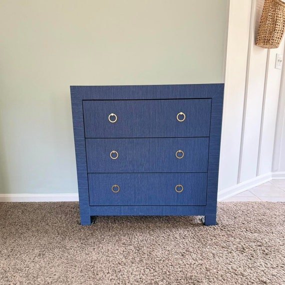 blue fabric dresser 5-Drawer Chest of Drawers, Fabric Dresser with Open Shelf, Blue  QuidsIn  Superstore