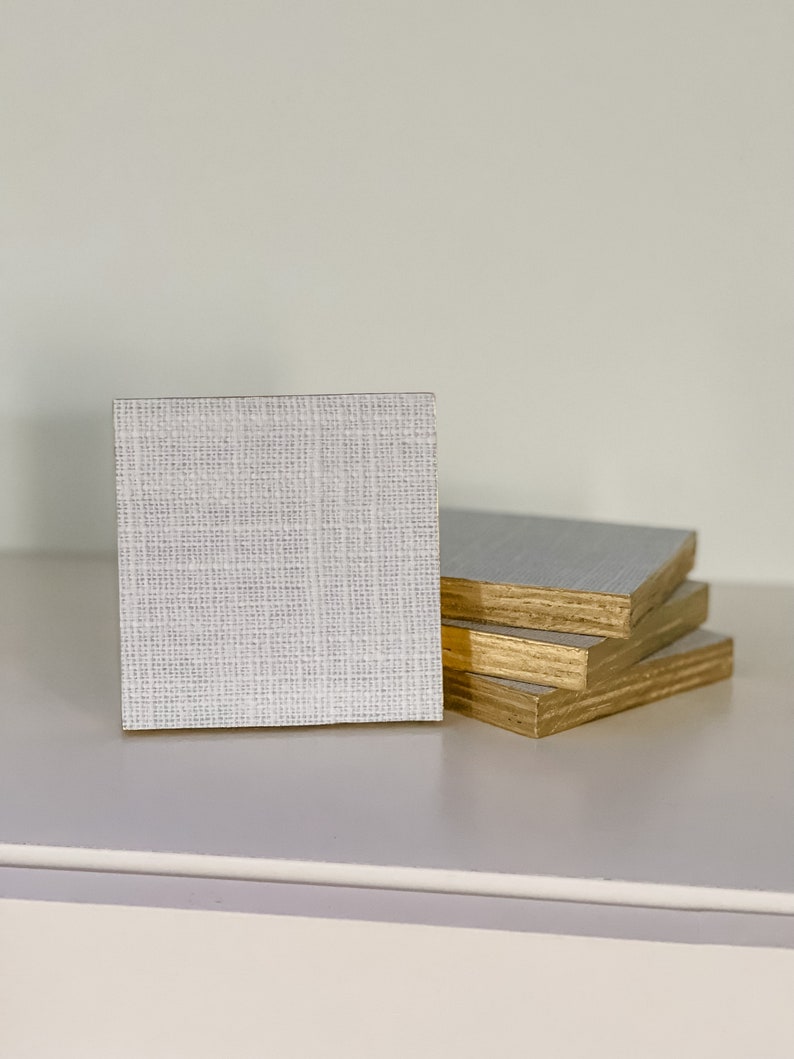 SaltAndGrainHome Faux Grasscloth Coasters - Thumbnail 3