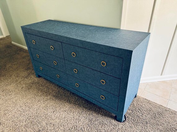 blue grasscloth dresser Monaco Grasscloth Dresser  Society Social
