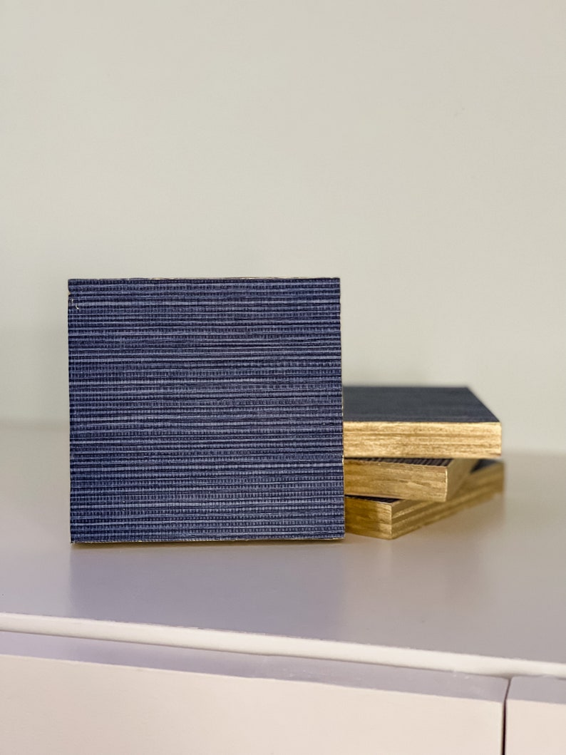 SaltAndGrainHome Faux Grasscloth Coasters - Thumbnail 5