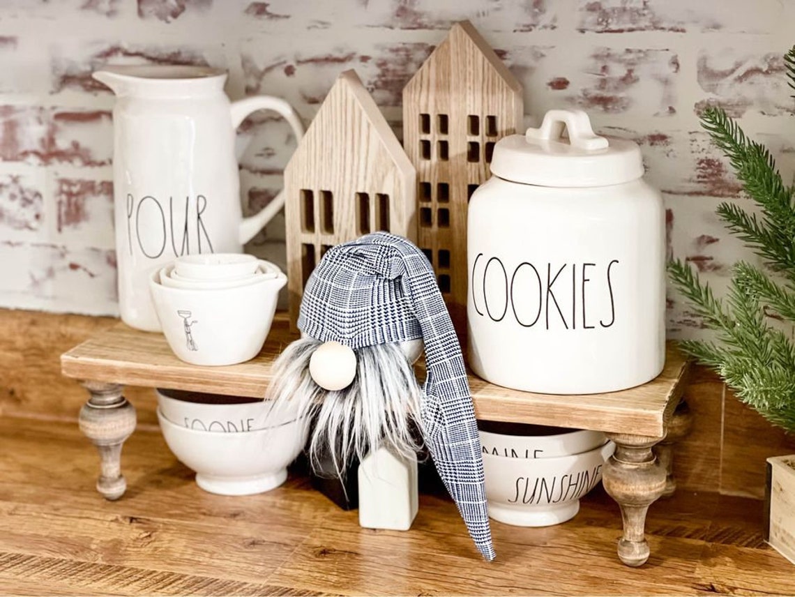 Farmhouse Wood Riser Tray Wood Tray Home Decor Kitchen - Etsy