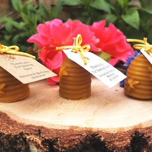 Beeswax Candle Wedding Favours, Skip Beeswax Candle Wedding Favour, Party Wedding Favour, Bee Motif Wedding Favours