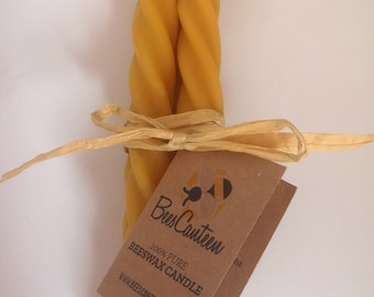 100% pure beeswax candle set of 2