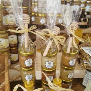 Raw Honey Trio, natural honey set, organic honey gift, organic honey