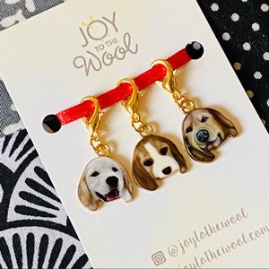 Enamel Puppy Dog Stitch Marker Set Progress Keepers Charms Gifts for Knitters Crochet Presents for Dog Lover Cute Pendants