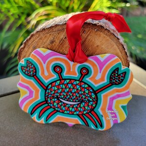 Christmas Ornament, Metal ornament, Original Art
