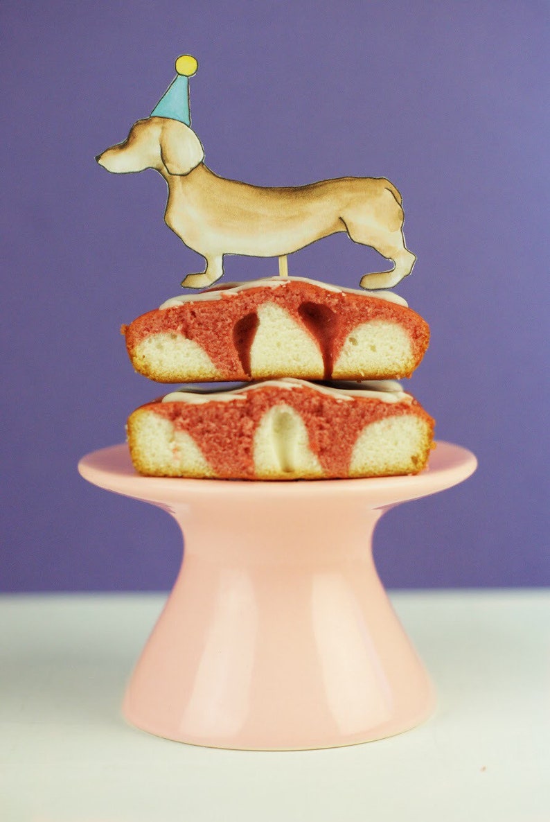 Mini Sausage Dog Cake Topper