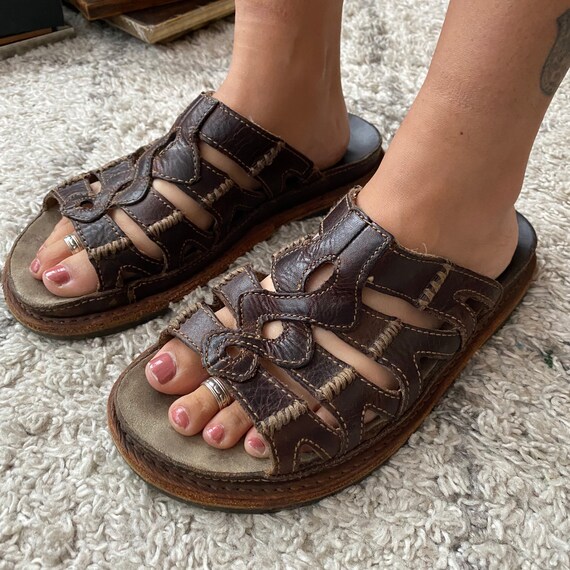 Rare DR DOC MARTEN sandals brown leather gladiato